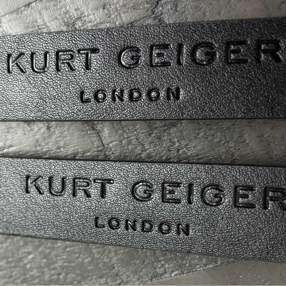 Kurt Geiger Glittery Black and Gold Belts - Picture 8 of 9